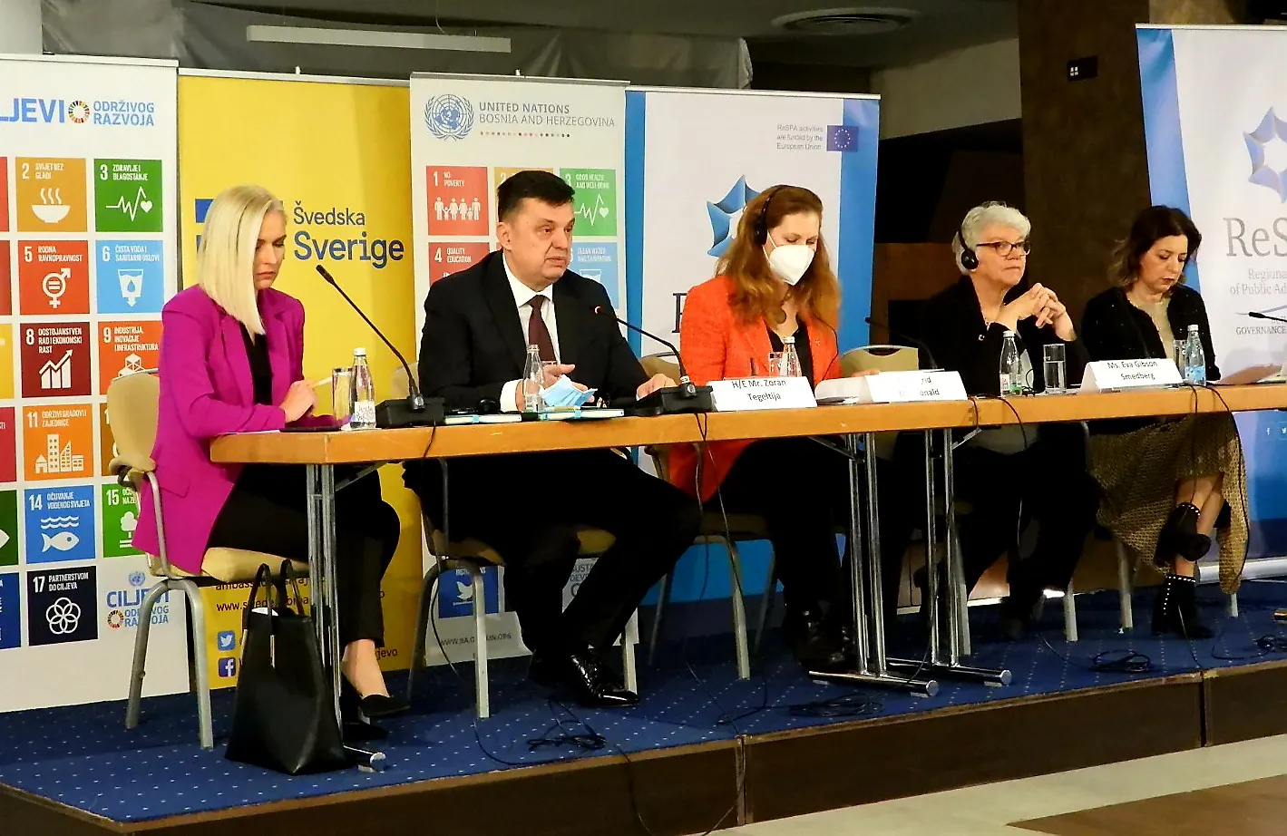 Обраћање предсједавајућег Тегелтије учесницима  Регионалне конференције о имплементацији циљева одрживог развоја у БиХ
