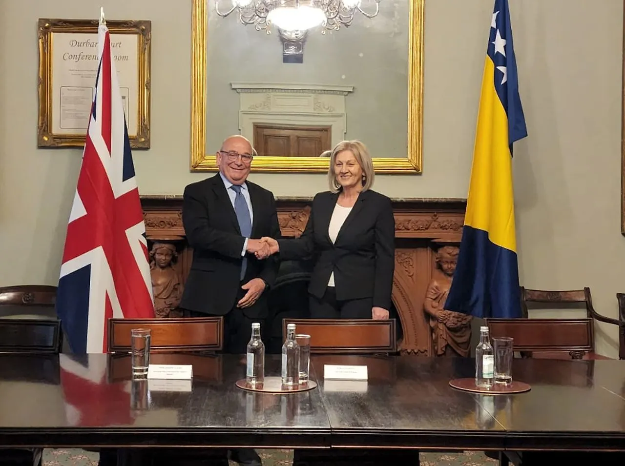 Chairwoman Krišto with Lord Stuart Peach