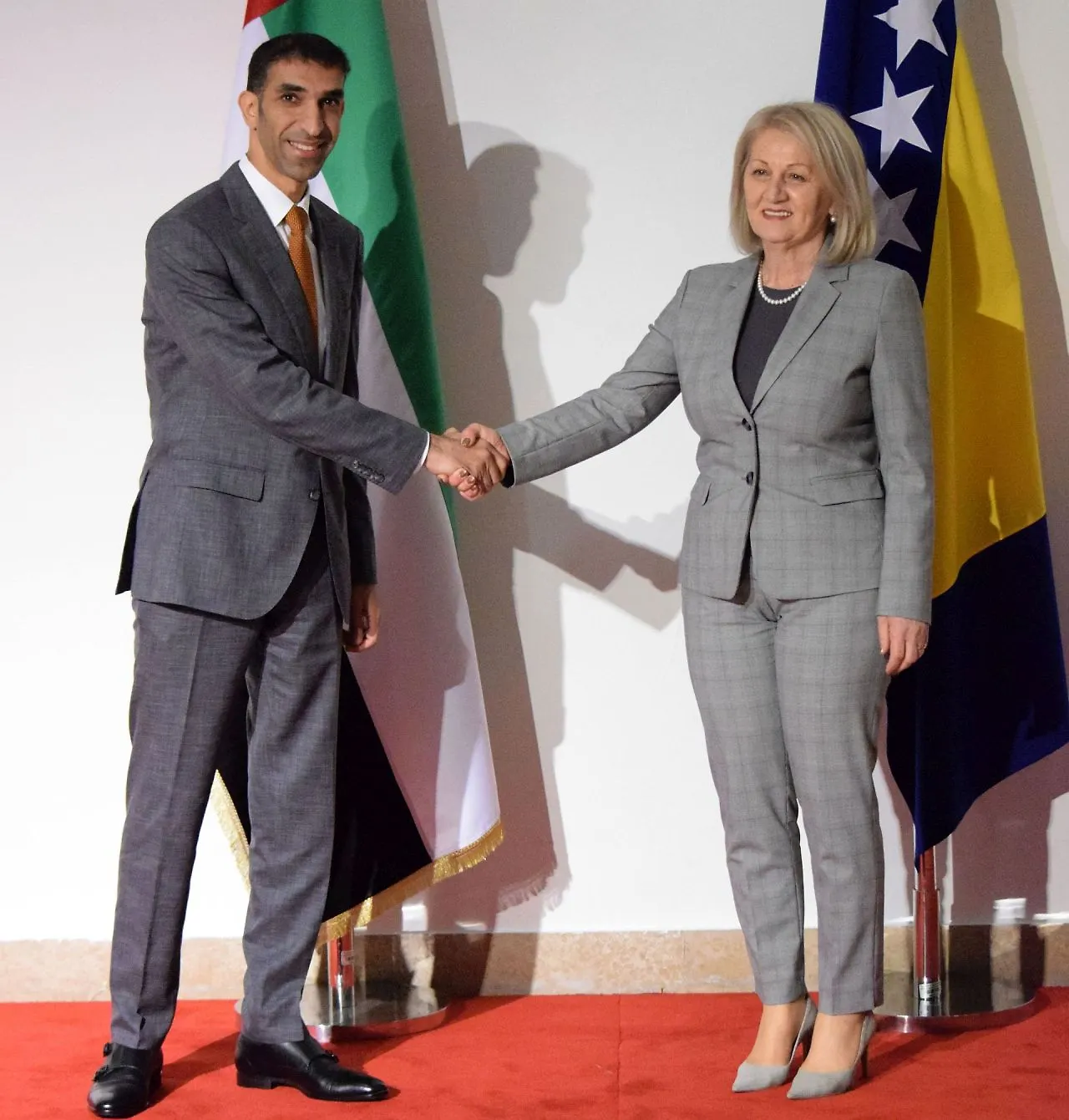 Chairwoman Krišto with UAE Foreign Trade Minister Al Zeyoudi