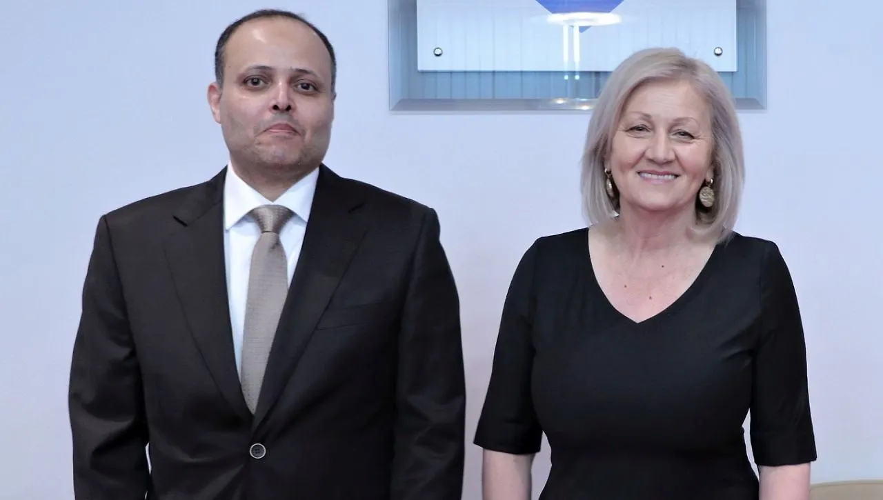 Chairwoman Krišto with KDA Ambassador in BIH Al-Ahmadi