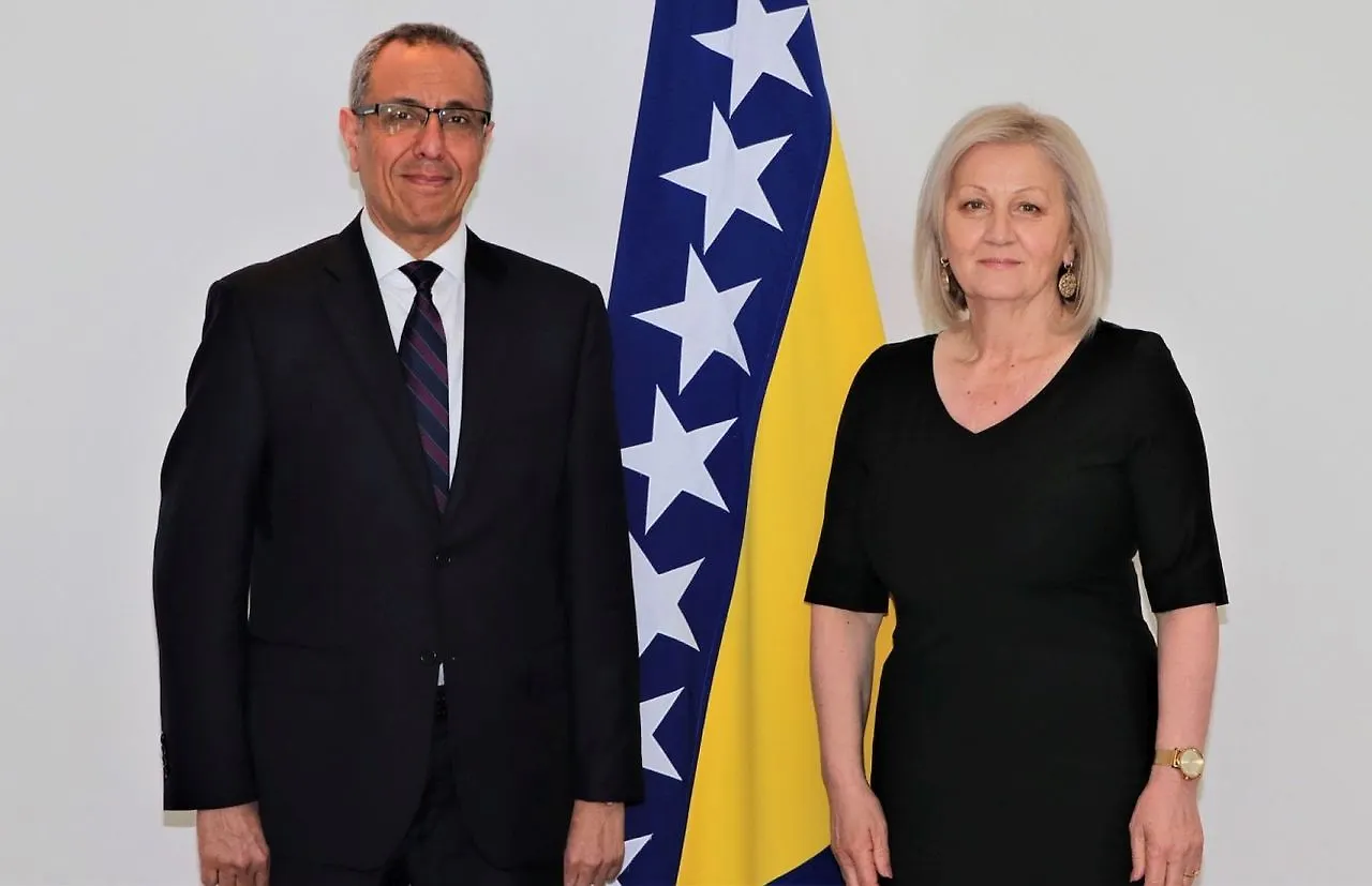 Chairwoman Krišto with Ambassador of Egypt Sonour