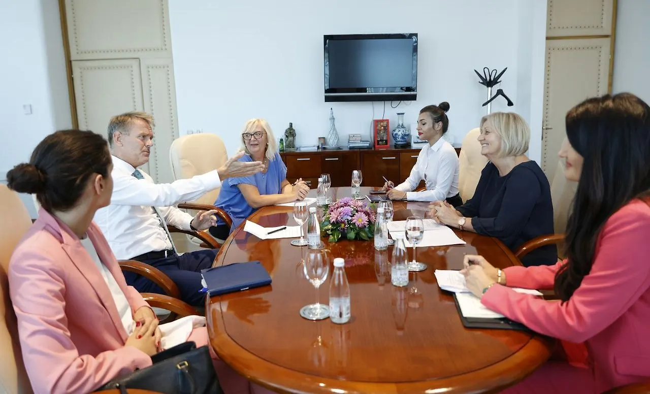 Chairwoman Krišto with Ambassador of Kingdom of Norway in BIH Reinertsen