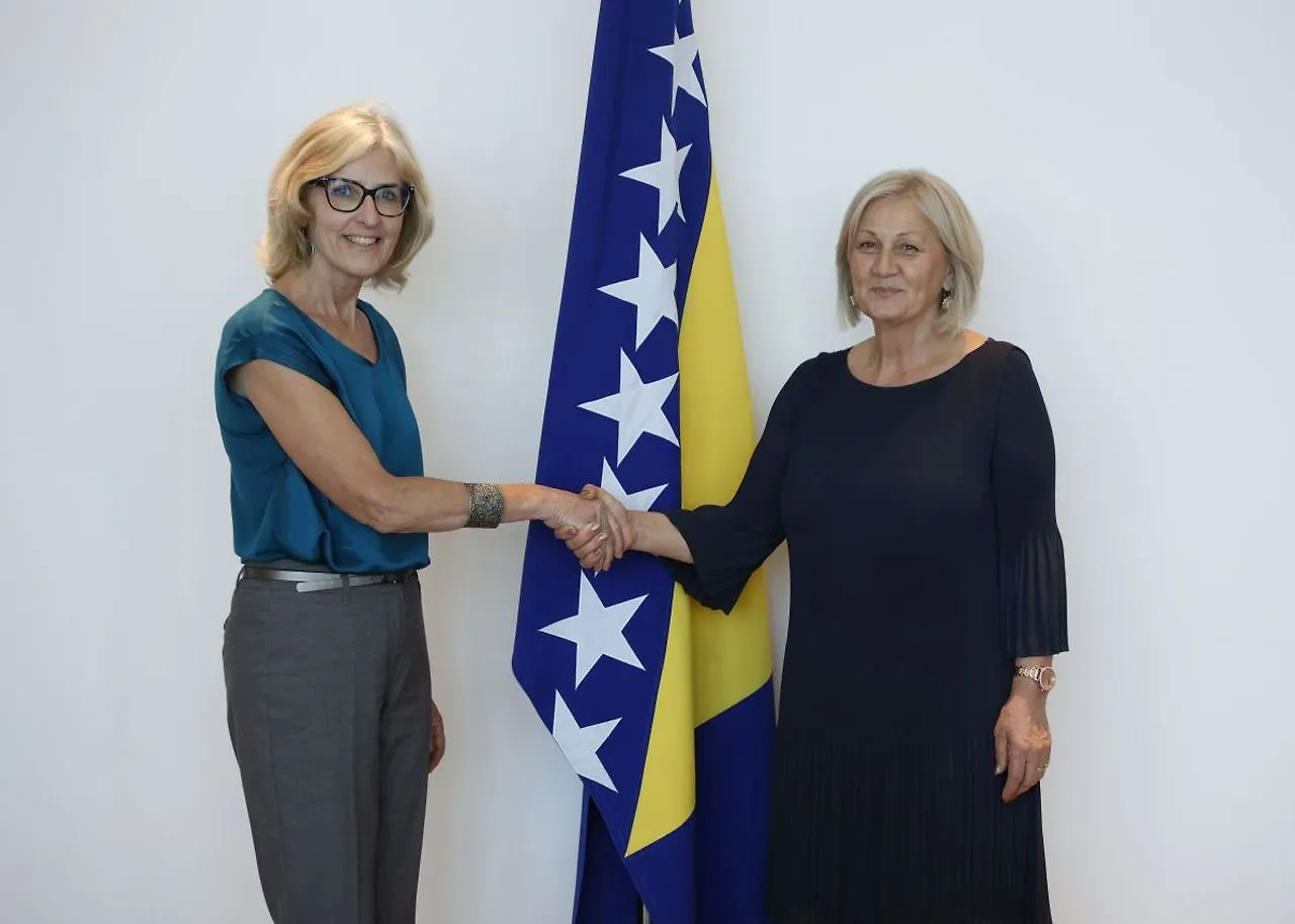 Chairwoman Krišto with Ambssador of Austria in BIH Ulrike Hartmann