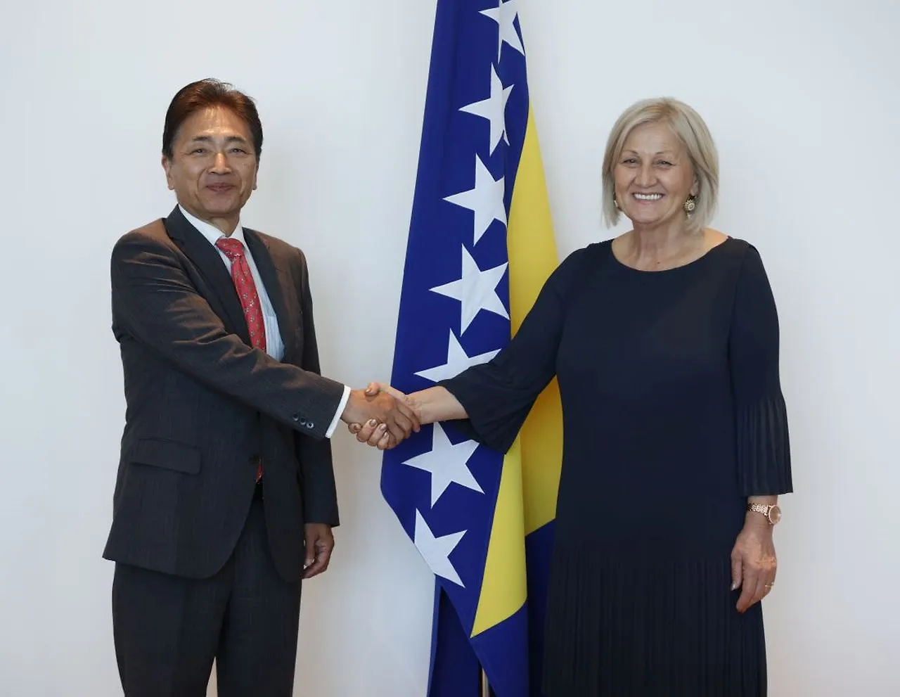 Chairwoman Krišto with Ambassador of Japan in BIH Masami Kinefuchi