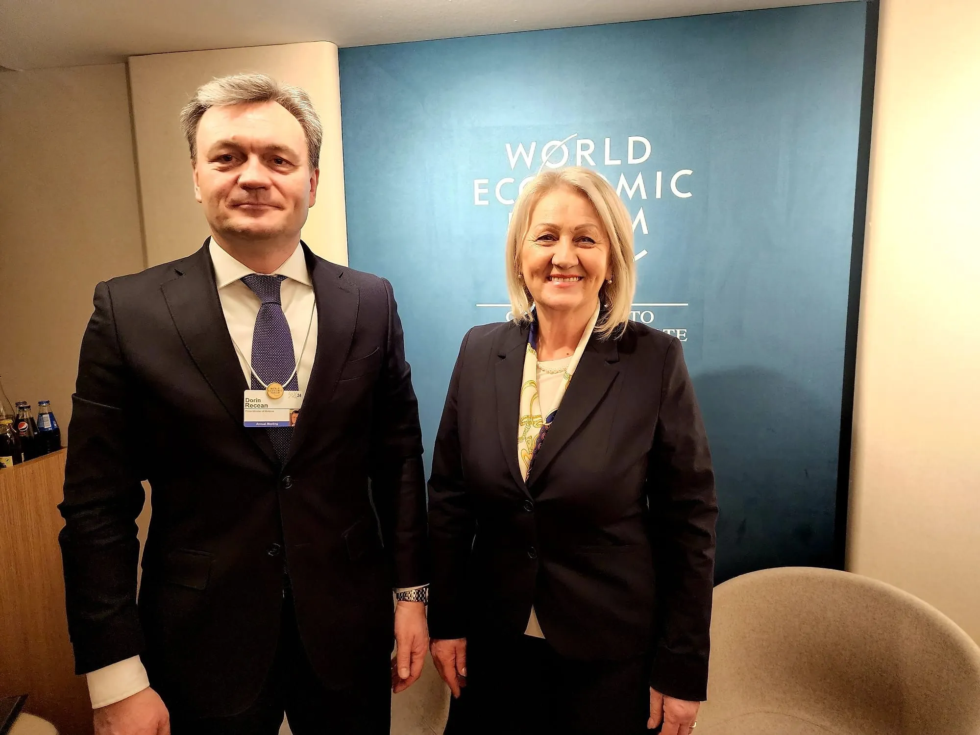 Chairwoman with Prime Ministers of Moldova and Montenegro in Davos