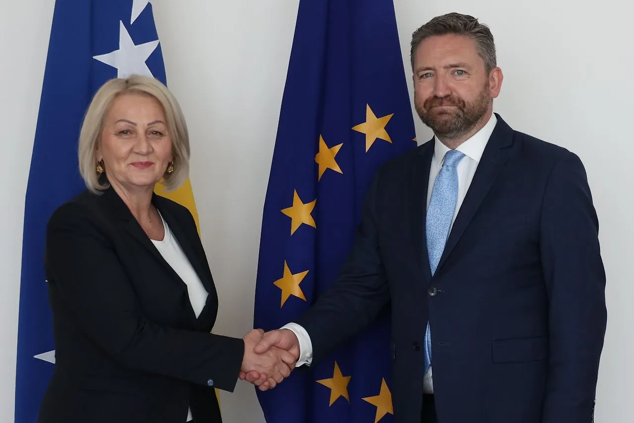 Chairwoman Krišto Talks with Ambassador of Ireland in BIH Farrell