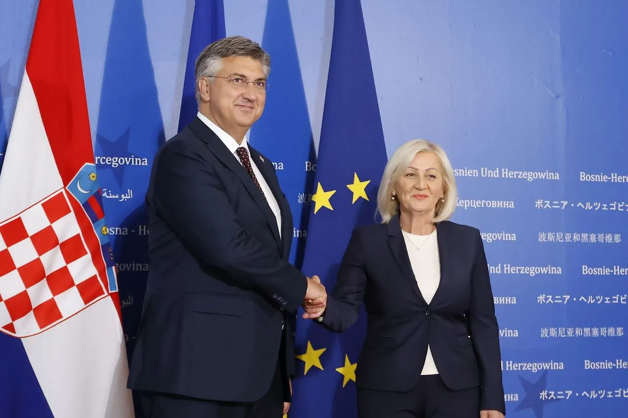 Chairwoman with Prime Minister Plenković in Sarajevo
