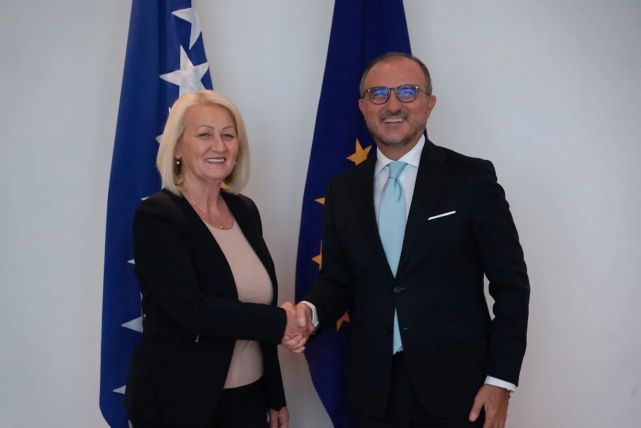 Chairwoman of Council of Ministers of BIH Borjana Krišto Receives New EU Special Representative in BIH Luigi Soreca in Introductory Visit