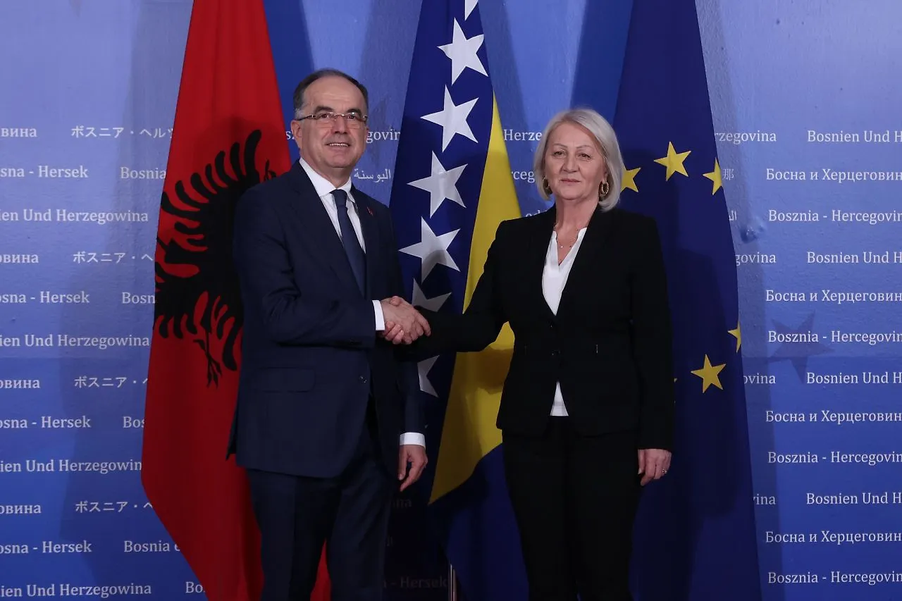 Chairwoman of Council of Ministers of BIH Borjana Krišto Met with President of Republic of Albania Bajram Bagaj during His Official Visit to Bosnia and Herzegovina