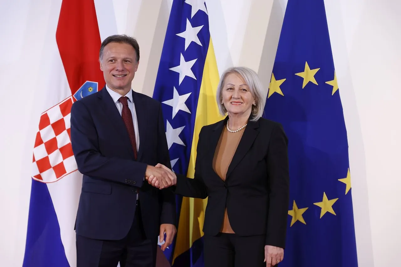Chairwoman of Council of Ministers Hosts Speaker of Croatian Assembly Gordan Jandroković