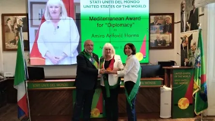 Ambasadorici BiH u Republici Italiji Amiri Arifović-Harms uručena “Mediteranska nagrada za diplomaciju”