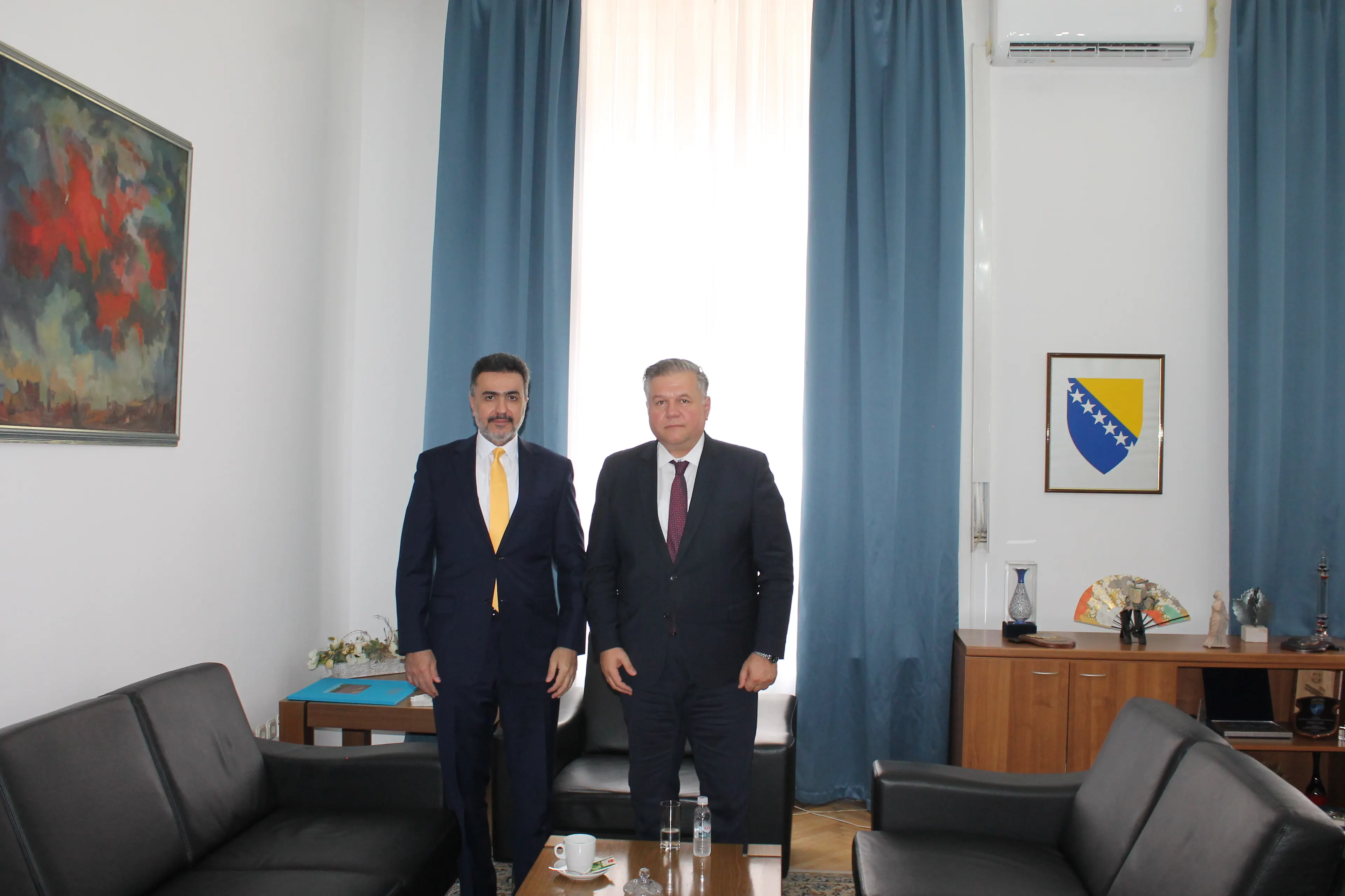 Zamjenik ministra vanjskih poslova Bosne i Hercegovine mr. sc. Josip Brkić primio u nastupni posjet veleposlanika Države Kuvajt u BiH Salaha Albannaija