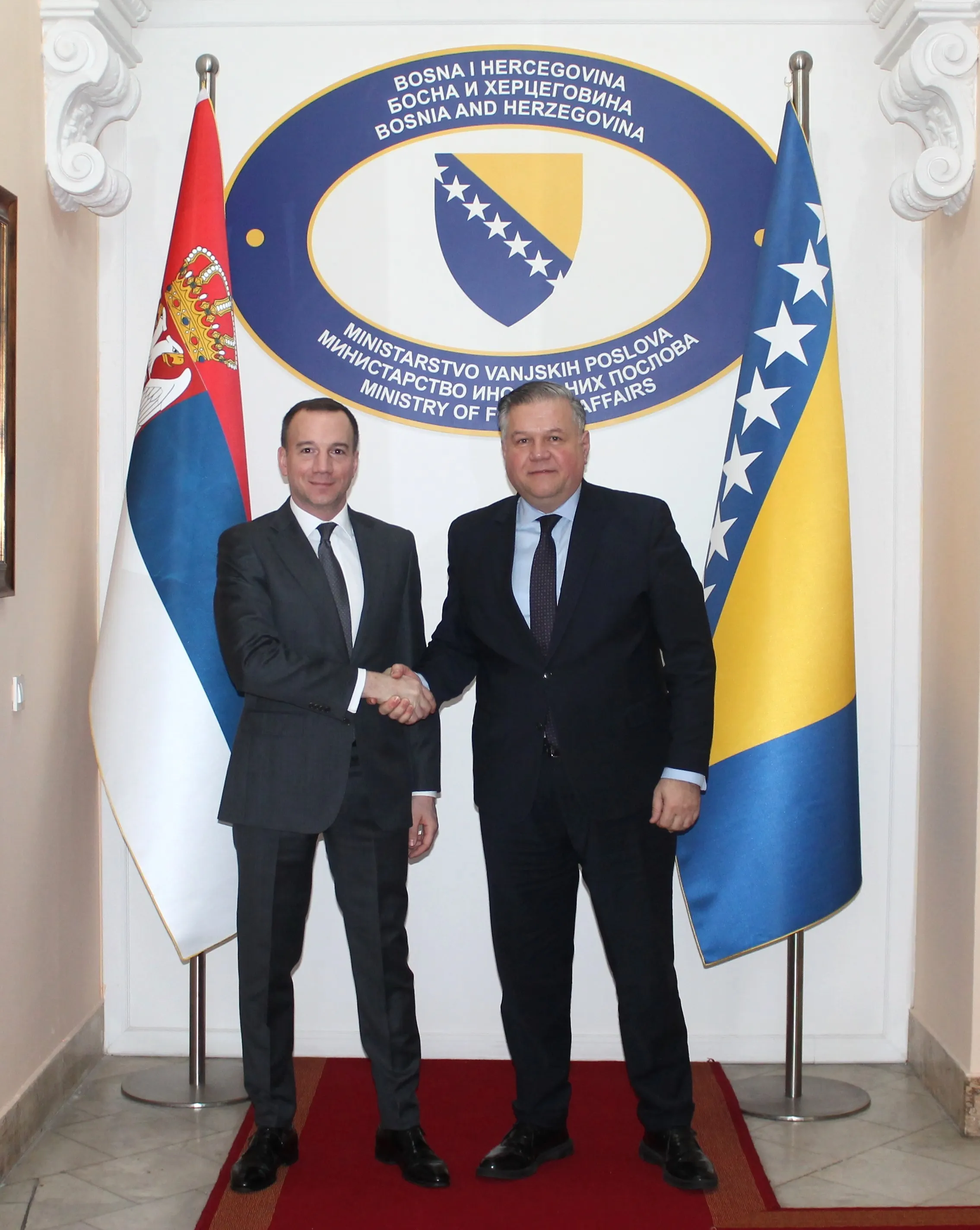 Zamjenik ministra vanjskih poslova BiH mr. sc. Josip Brkić održao bilateralne konsultacije sa državnim sekretarom Republike Srbije Damjanom Jovićem