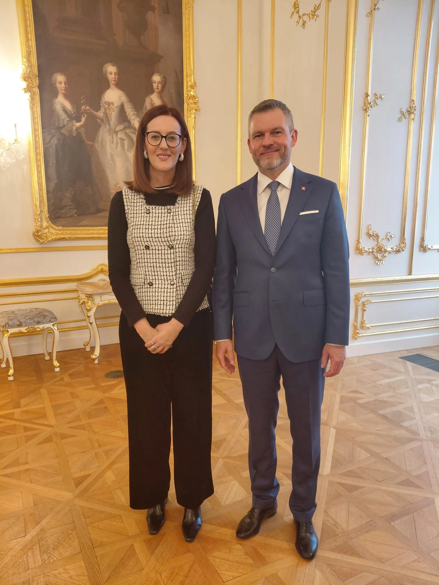 Ambasadorica BiH u Češkoj Martina Mlinarević sastala se sa predsjednikom Slovačke Petrom Pellegrinijem