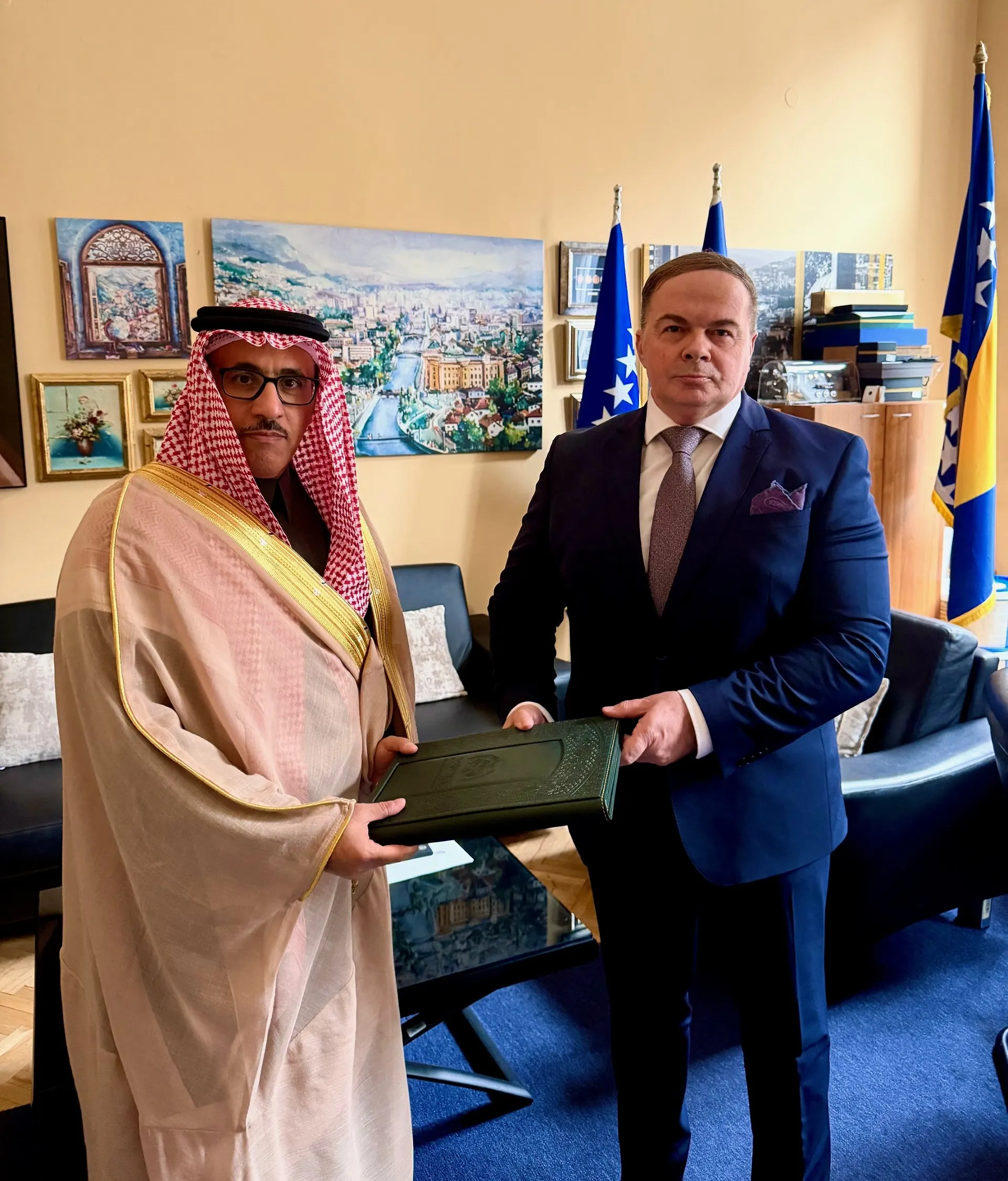 Novoimenovani ambasador Kraljevine Saudijske Arabije   u BiH Anas Abdulrahman O. Al Wasedy   predao kopije akreditivnih pisama