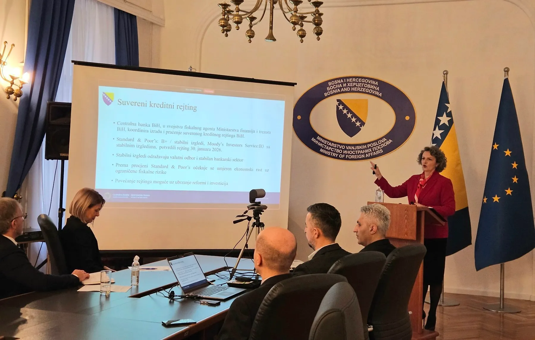 Guvernerka Centralne banke BiH dr. Jasmina Selimović održala predavanje bh. diplomatama o makroekonomskim kretanjima i stabilnosti finansijskog sistema