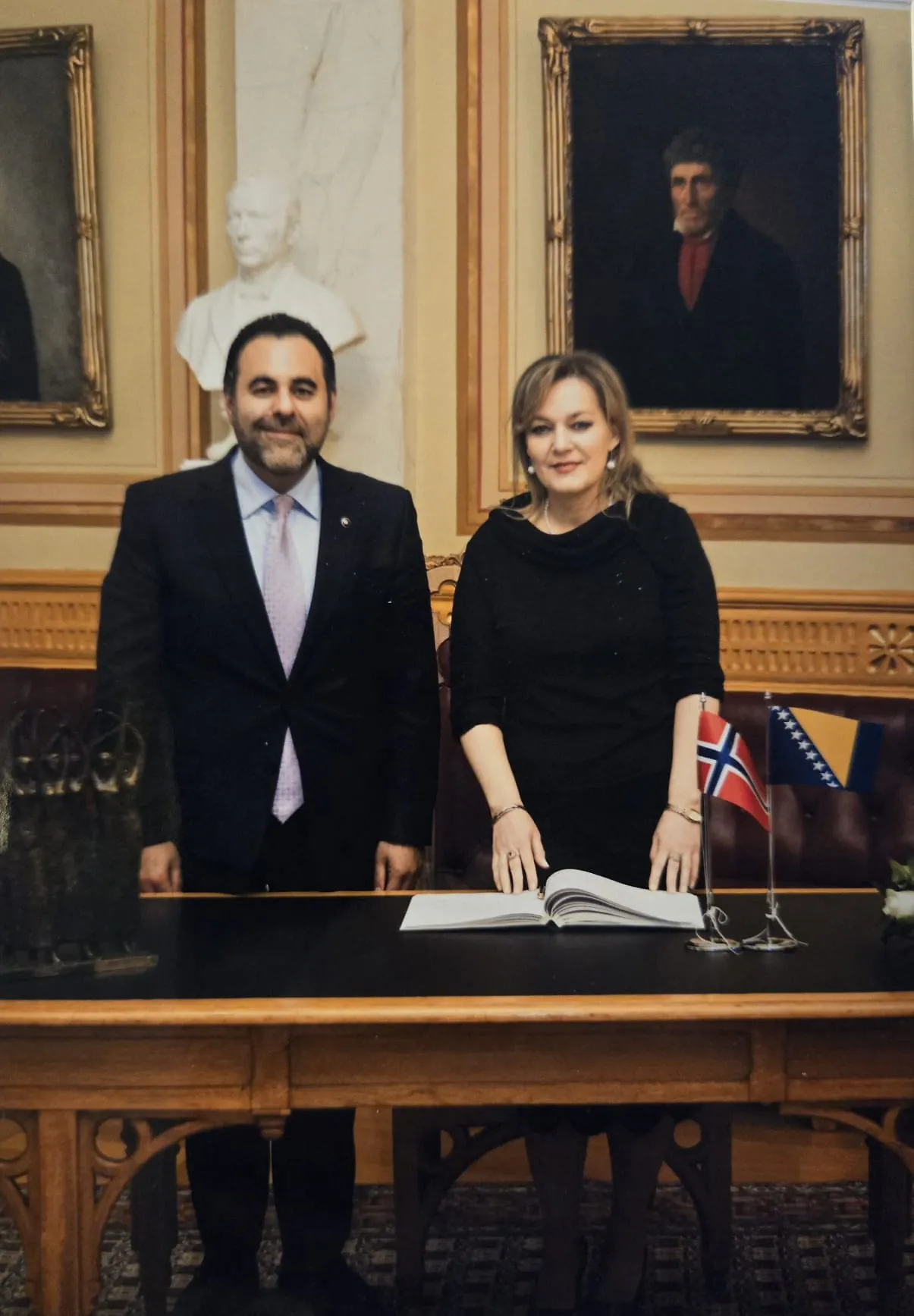 Ambasadorica Hoda Dedić se sastala s predsjednikom Parlamenta Kraljevine Norveške Masudom Gharahkhanijem