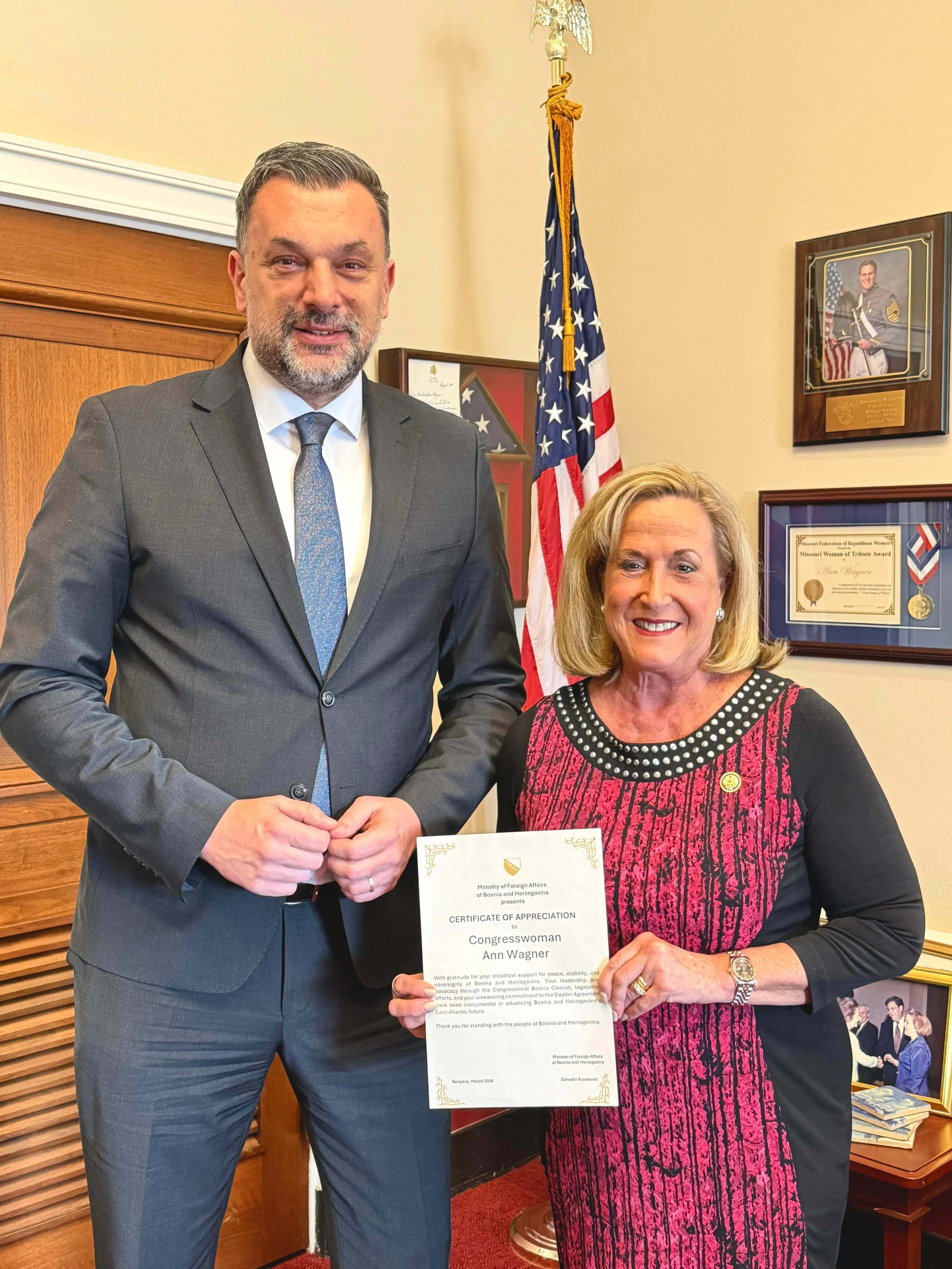Ministar Konaković sastao se u Washingtonu sa kongresmenkom Ann Wagner i kongresmenom Mikeom Quigleyem