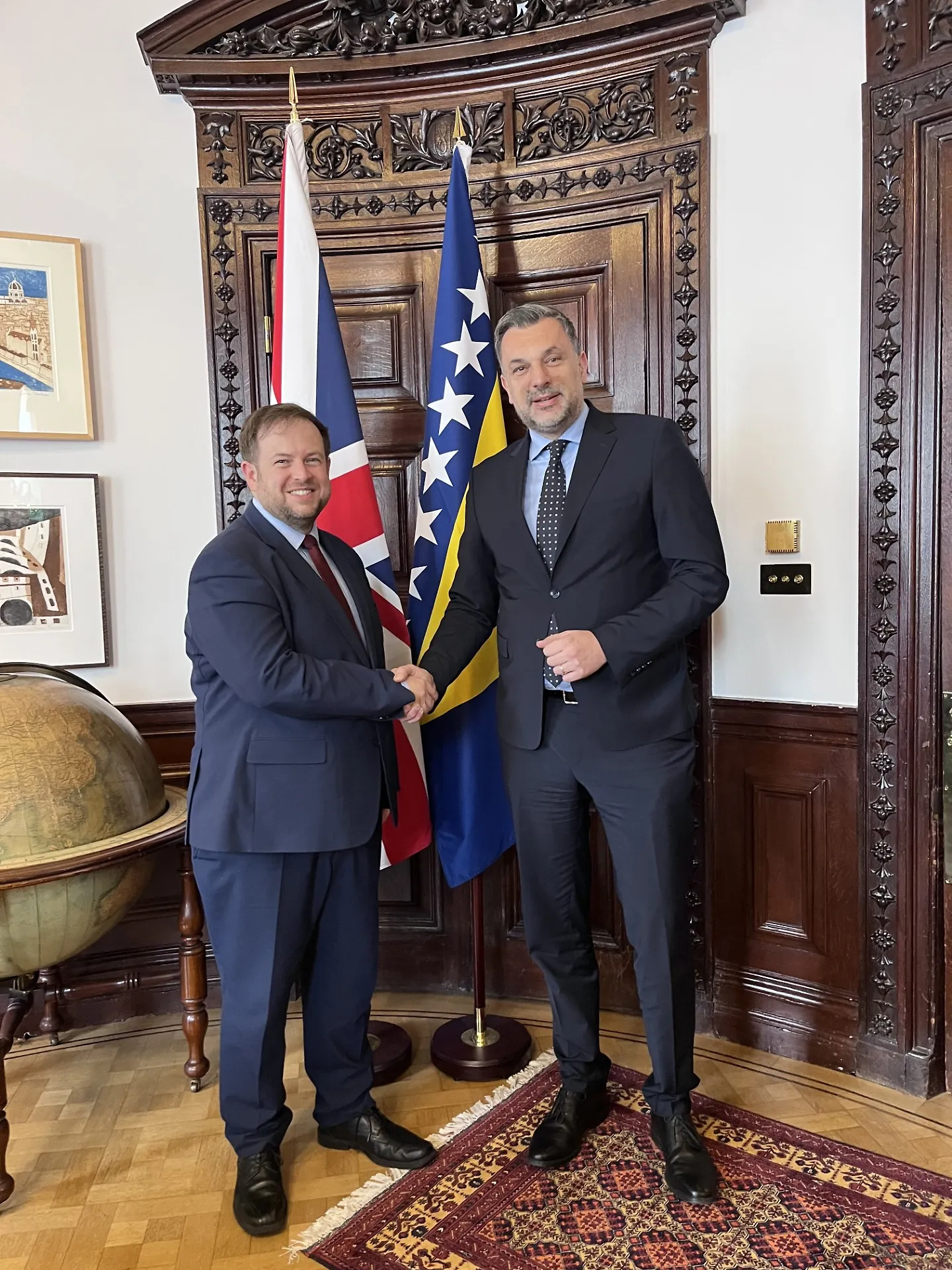 Ministar Konaković se sastao u Londonu s državnim ministrom za Europu, Sjevernu Ameriku i prekomorske teritorije UK Doughtyjem