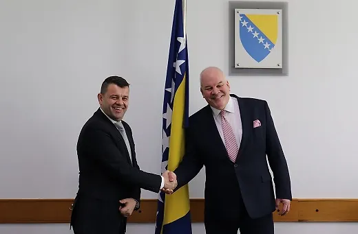 Ministar Sevlid Hurtić se sastao sa šefom Misije OSCE-a u Bosni i Hercegovini ambasadorom Brianom Aggelerom