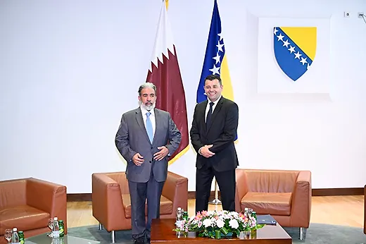 Sevlid Hurtić, ministar za ljudska prava i izbjeglice Bosne i Hercegovine u posjetu primio Nje.E. gosp.Ghanem bin Shaheen bin Glanem Al Ghanima, ministra za vakuf i islamska pitanja države Katar