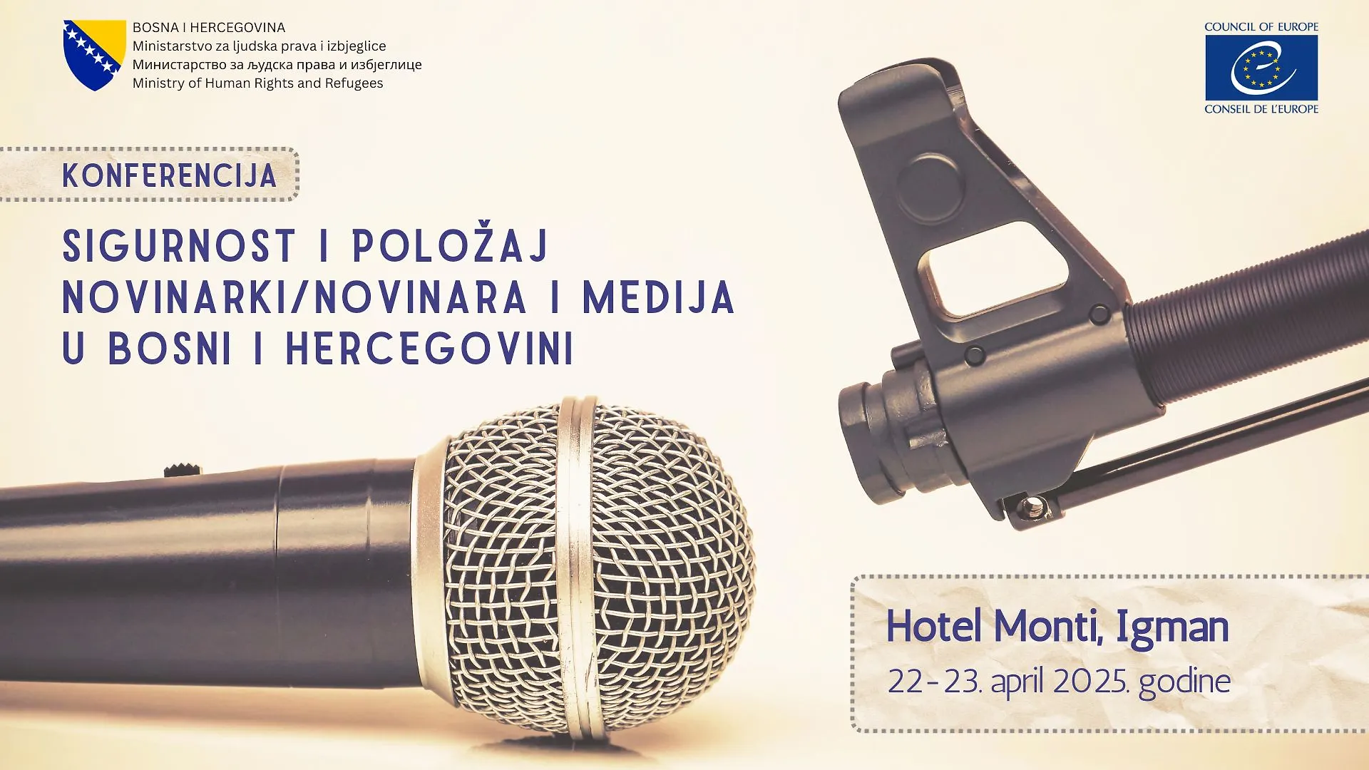 Konferencija o sigurnosti i položaju novinarki/novinara i medija
u Bosni i Hercegovini
