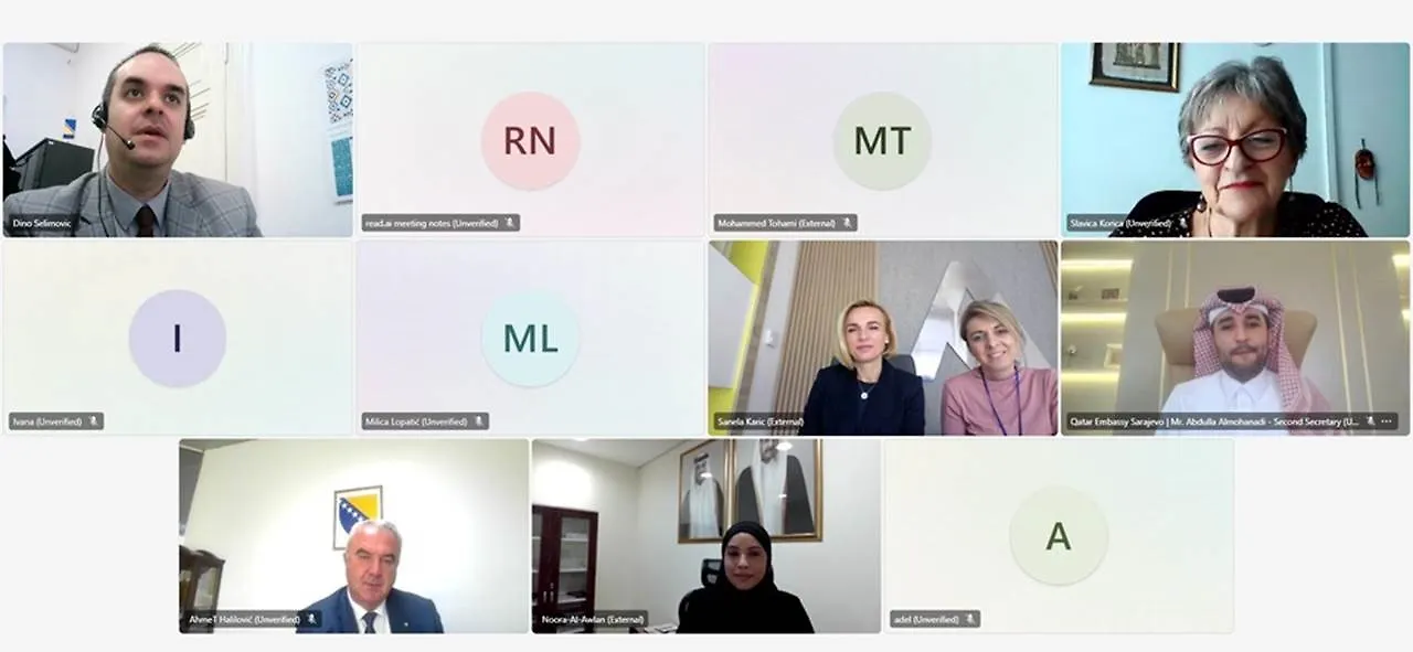 Održan webinar o mogućnostima saradnje između BiH i Katara