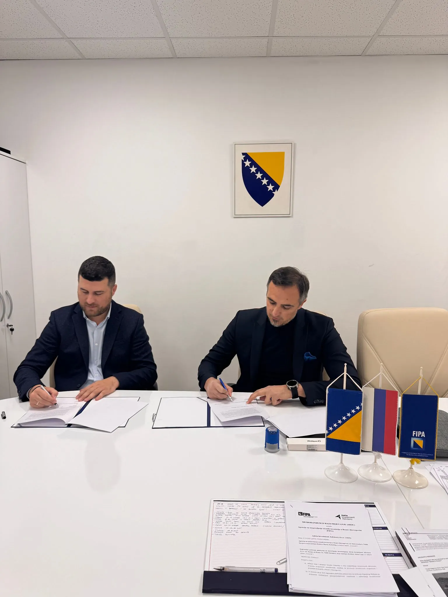 FIPA potpisala Memorandum o razumijevanju sa Adria Investment Advisory