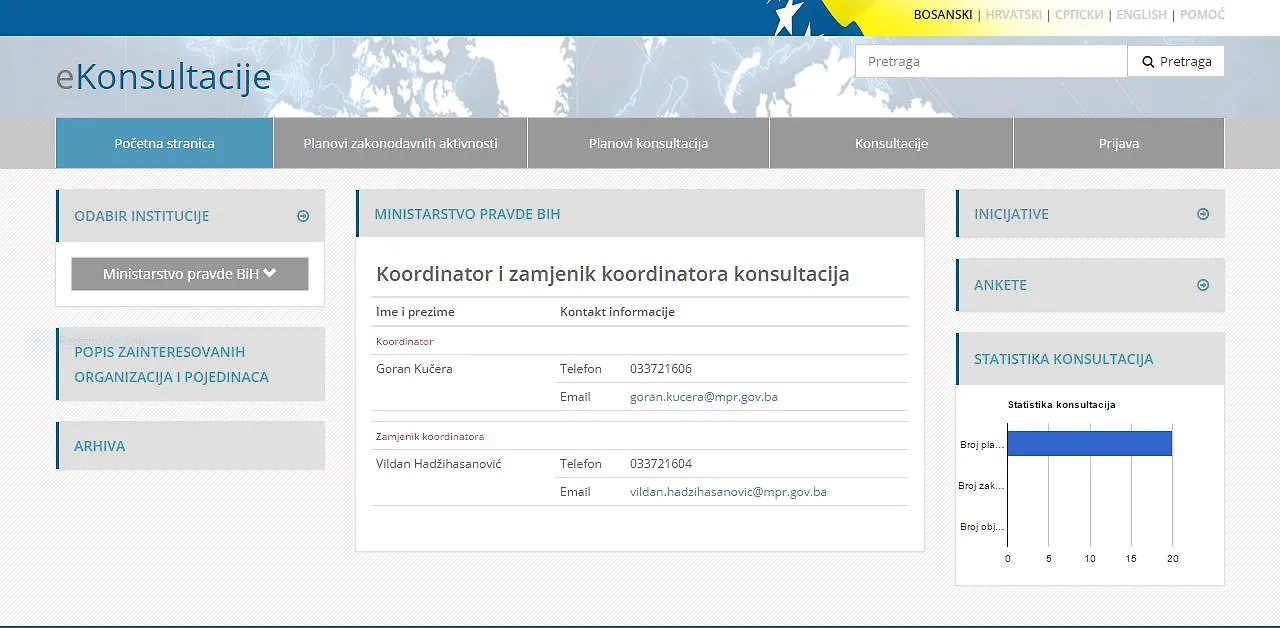 Mjesec dana od uspostave “e-konzultacija”: Građani pokazali izuzetnu zainteresiranost za učešće u kreiranju zakona i drugih propisa