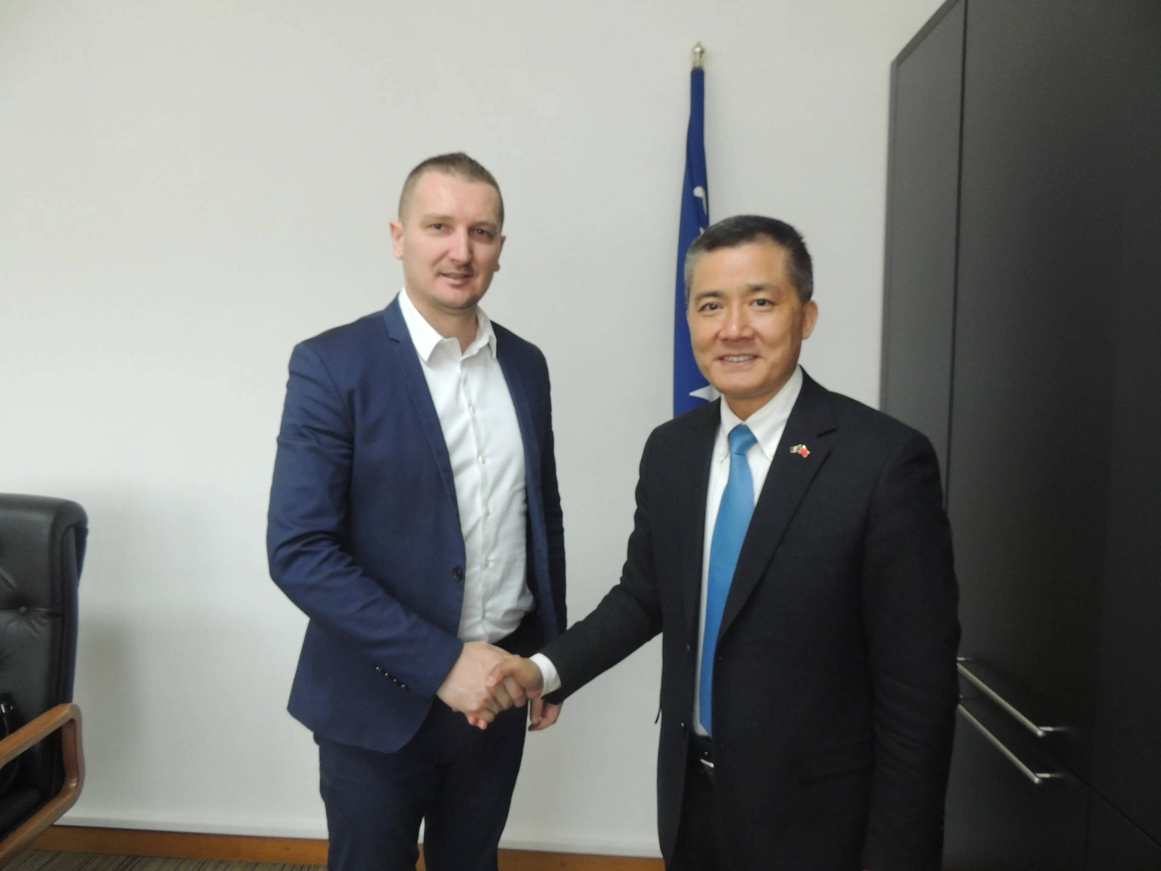 MINISTAR JOSIP GRUBEŠA PRIMIO NOVOIMENOVANOG KINESKOG VELEPOSLANIKA U BIH JI PINGA