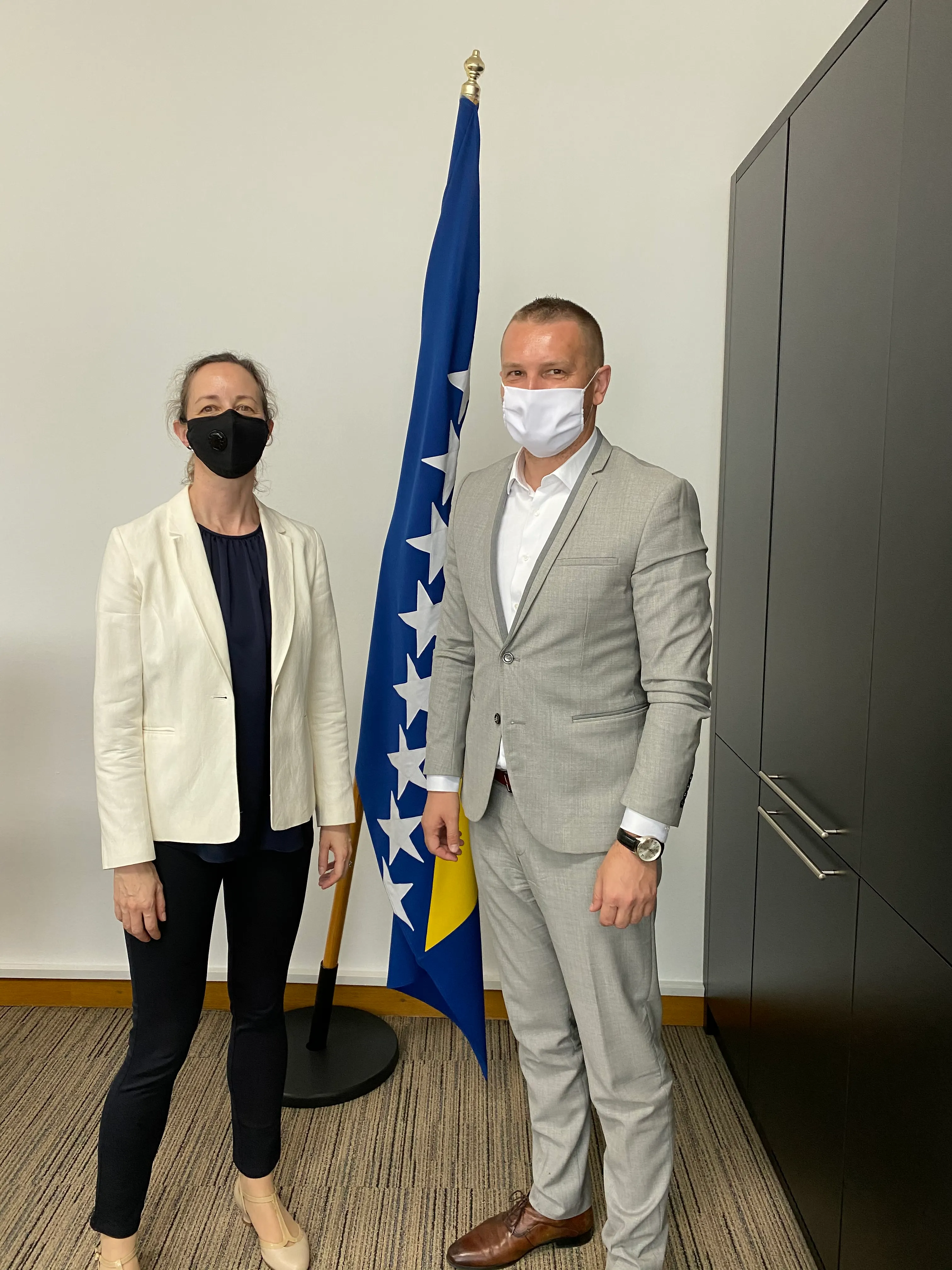 Sastanak ministara pravde dr. Josip Grubeša i zamjenice ambasadora Velike Britanije u BiH dr. Ruth Wiseman