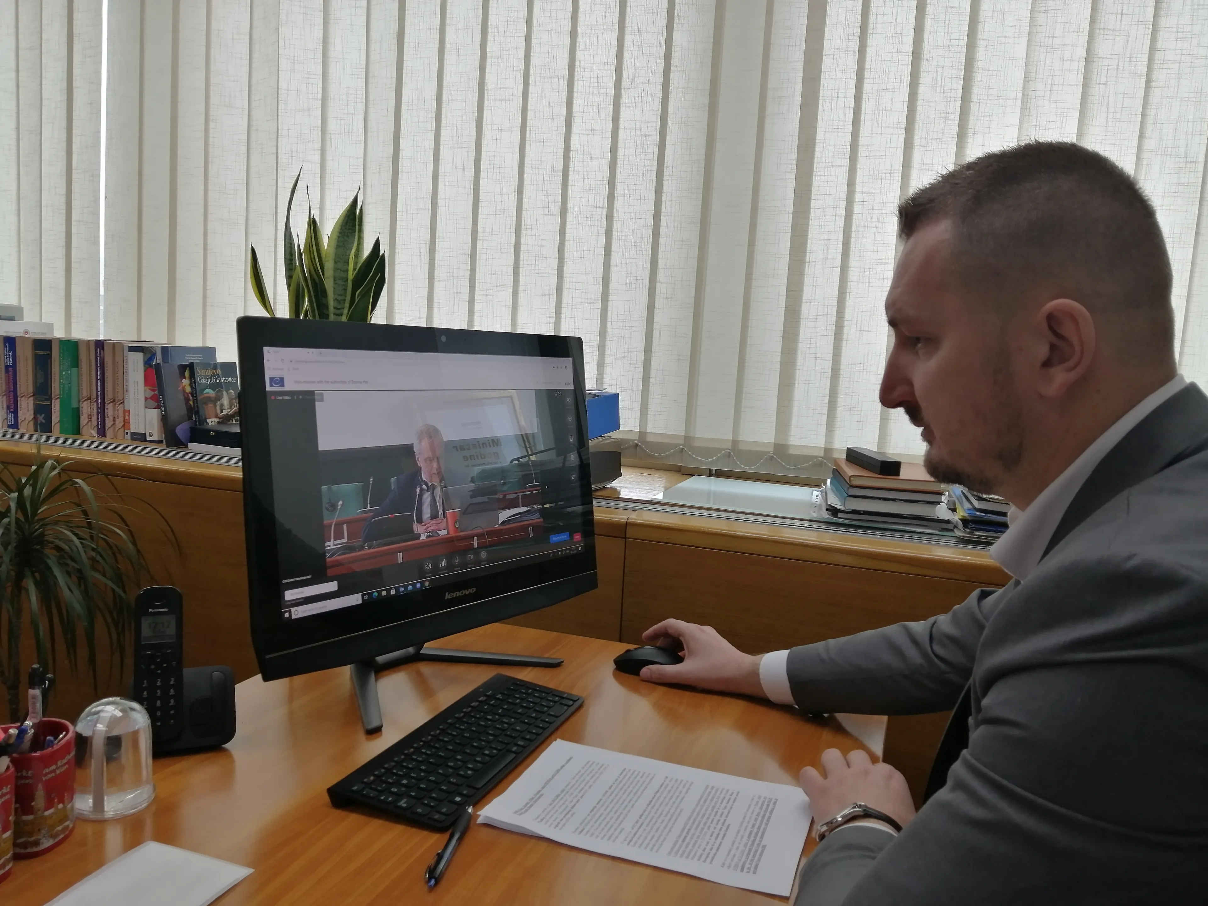 Ministar pravde BiH Josip Grubeša održao sastanak  sa izaslanstvom  Vijeća Europe