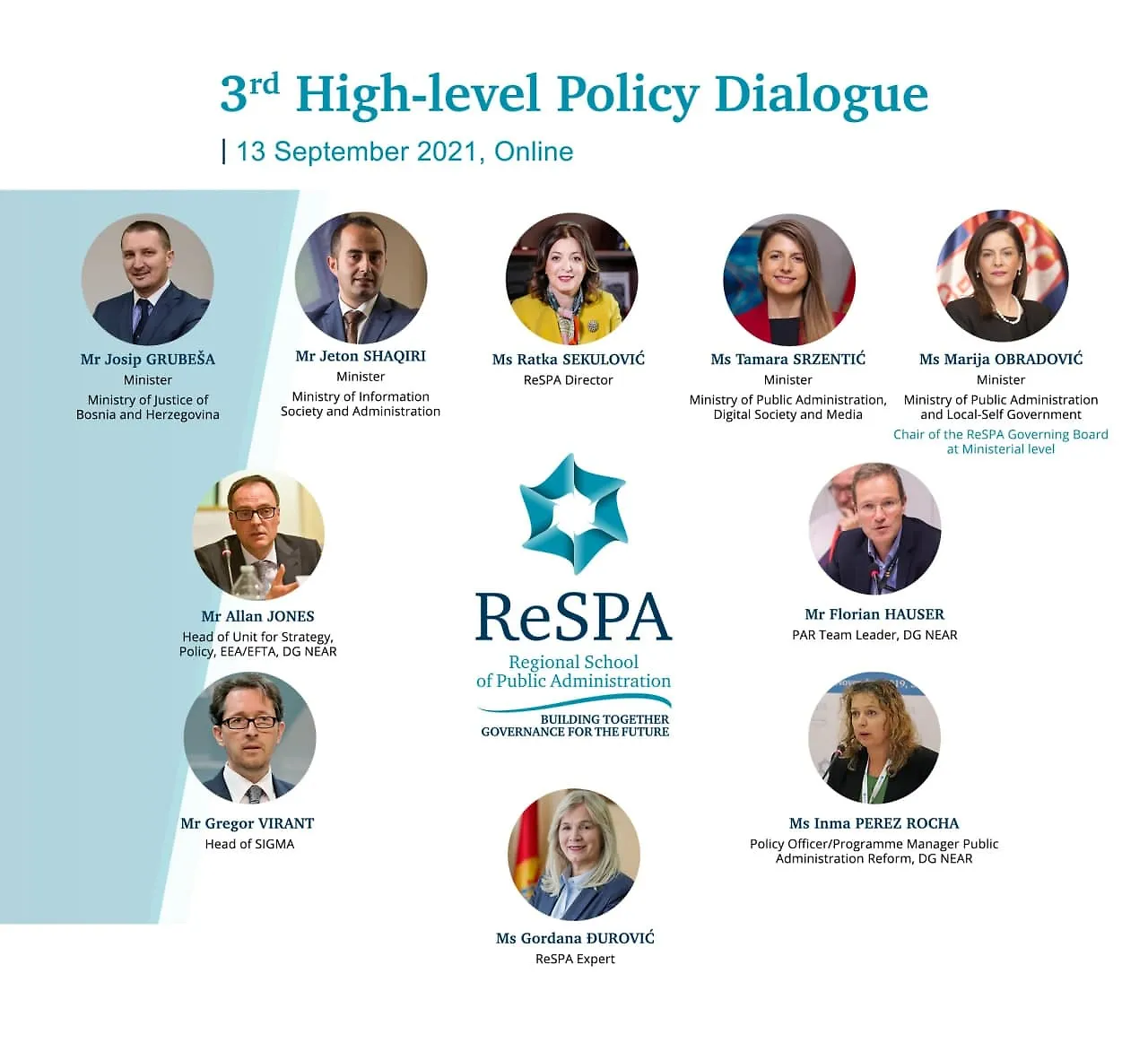 Politički dijalog na visokoj razini definirao je strateški pravac razvoja reforme javne uprave regije u sljedećem jednogodišnjem razdoblju 