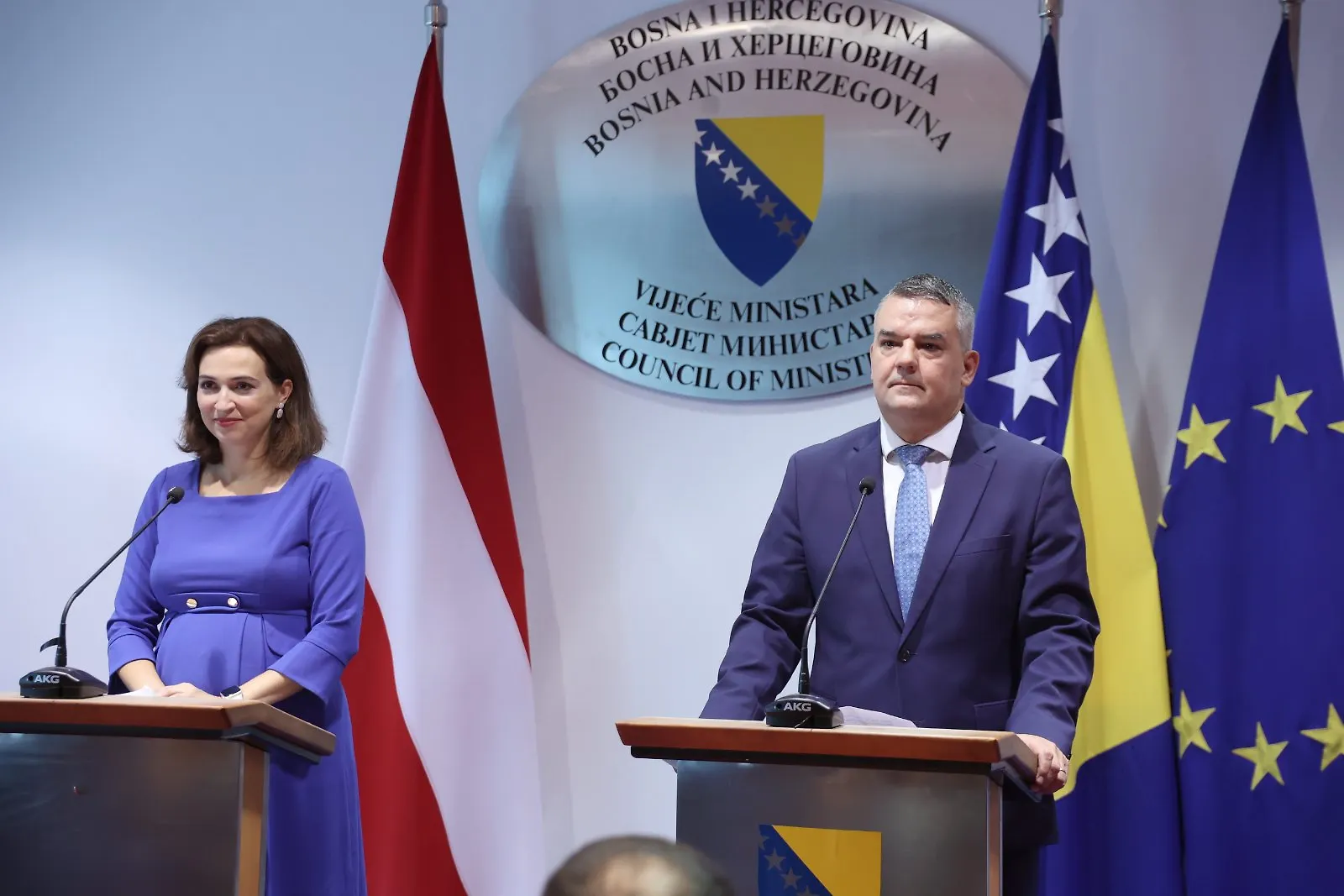 Sastanak ministra pravde BiH Davora Bunoze i ministrice pravde Republike Austrije Alme Zadić: Snažna podrška Austrije Bosni i Hercegovini na njenom putu ka EU