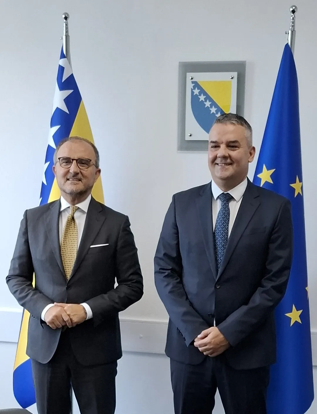 Sastanak ministra Bunoze i šefa Delegacije Europske unije u Bosni i Hercegovini i specijalnog predstavnika Europske unije u Bosni i Hercegovini Luigi Soreca 
