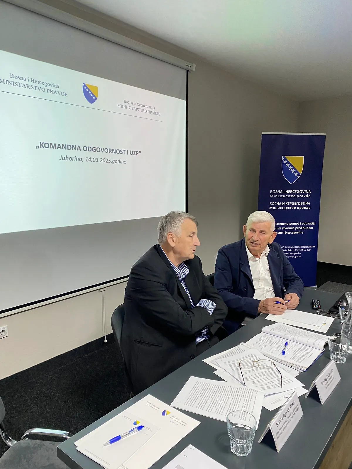 Seminar za odvjetnike na temu “Komandna odgovornost i udruženi zločinački poduhvat” u organizaciji Ministarstva pravde Bosne i Hercegovine