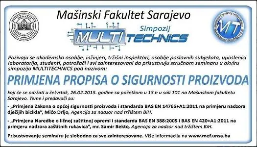 Predstavnici Agencije održali predavanja u okviru simpozija Multitechnics na Mašinskom fakultetu u Sarajevu