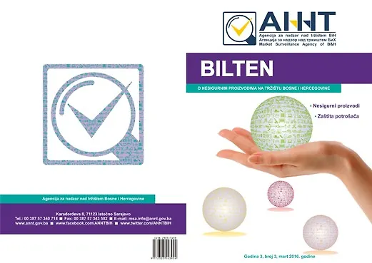 Objavljen Bilten o nesigurnim proizvodima na tržištu BiH za 2015. godinu