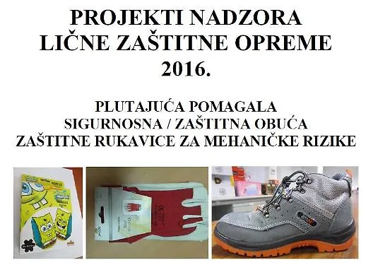 Održana obuka za inspektore u okviru realizacije projekata nadzora lične zaštitne opreme za 2016. godinu