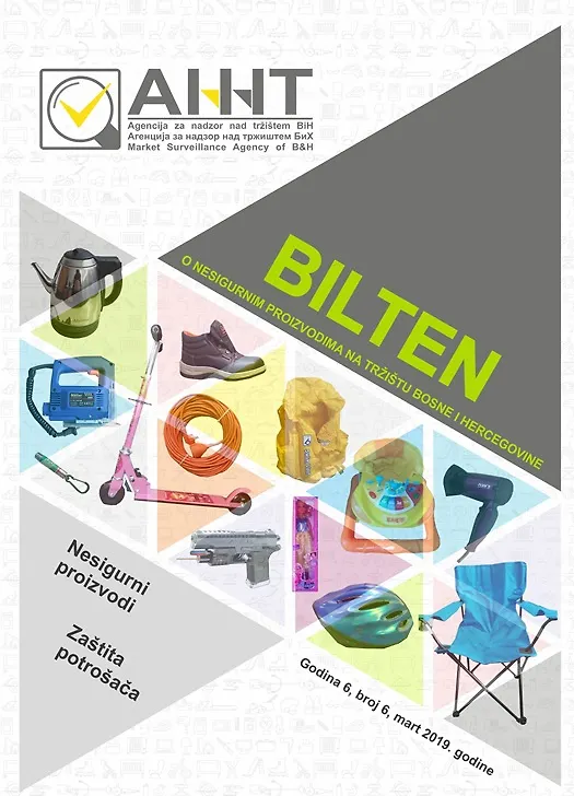 Objavljen Bilten o nesigurnim proizvodima na tržištu BiH za 2018. godinu