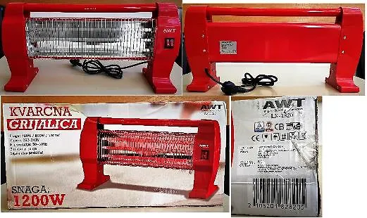 Električna kvarcna grijalica AWT tip LX-2820