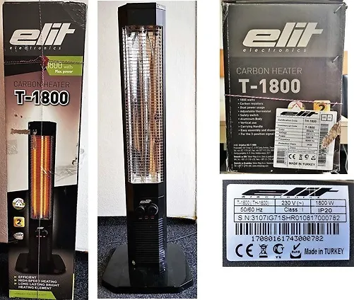 Električna kvarcna grijalica Elit tip T-1800
