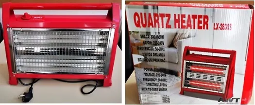Električna kvarcna grijalica AWT tip LX-2830S