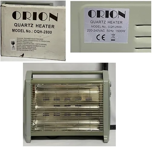 Električna kvarcna grijalica Orion tip OQH-2800