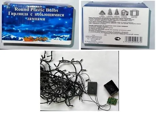 Svjetlosni lanac Round Plastic Bulbs