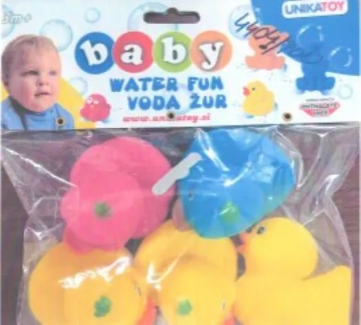 Igračka za djecu Baby water fun voda žur, figure baby patkice 5 komada UNIKATOY