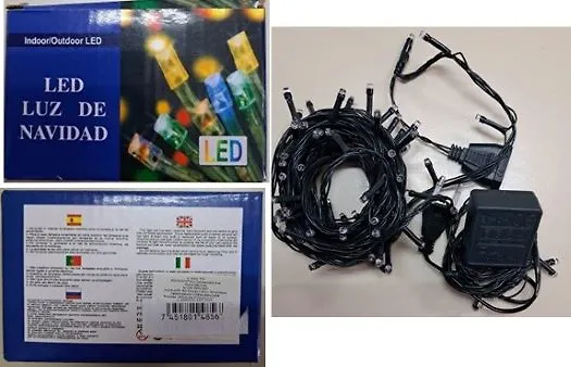 Svjetlosni lanac LED Luz De Navidad, crna izolacija