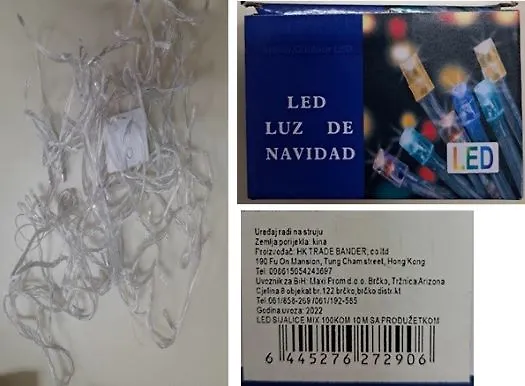 Svjetlosni lanac LED Luz De Navidad, providna izolacija