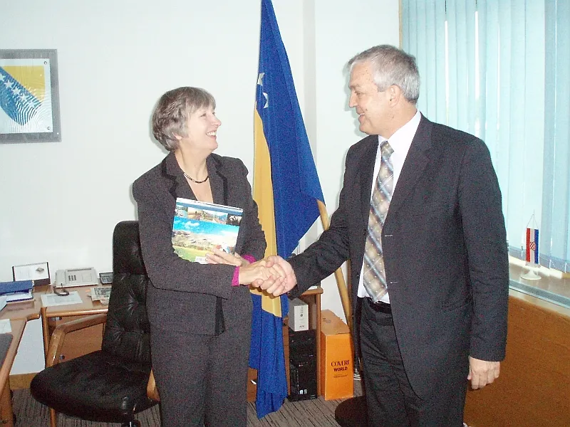 Ministar Vrankić primio u oproštajnu posjetu   predstavnicu UNDP-a u BiH  Mc Nab 