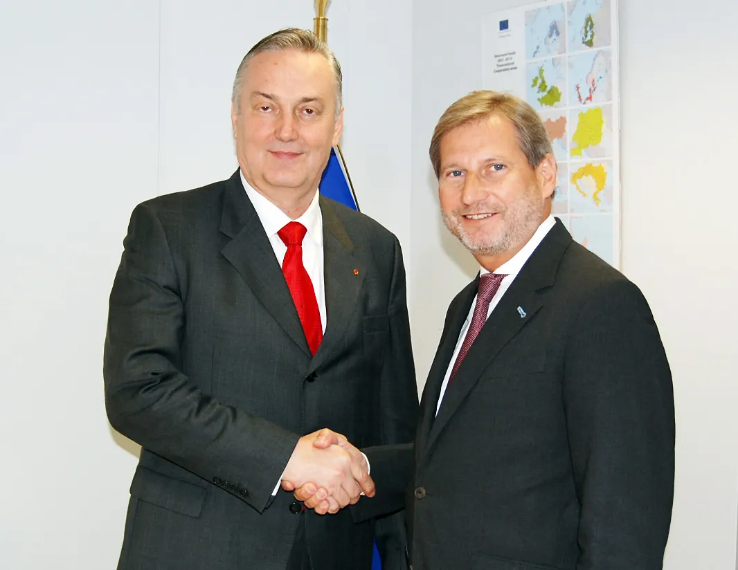 Zamjenik predsjedavajućeg Vijeća ministara i ministar vanjskih poslova 
Bosne i Hercegovine dr. Zlatko Lagumdžija sastao se sa evropskim komesarom za regionalnu politiku Johannesom Hahnom
